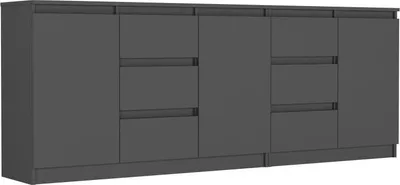 Produktbild von Kommode - Anthrazit - 200 x 33 x 76 cm - Modern R-200-S6