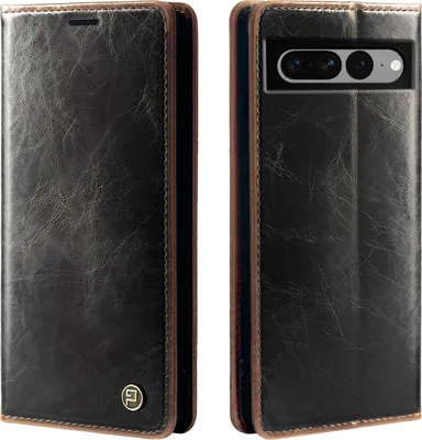 Produktbild von Handyhülle für Google Pixel 7 Pro Kunstleder Flip Cover Hülle RFID Schutz Case Kartenfach Farbe: Dunkelbraun