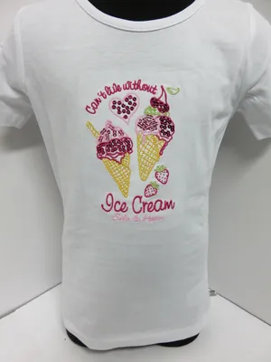 Produktbild von Salt & Pepper T-Shirt mit edler Stickerei Gr. 116/122 * Eistüte