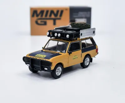 Image de Land Rover Range 1981, couleur sable, Swoboda & Mentel, modèle gagnant - Mini GT, échelle 1:64
