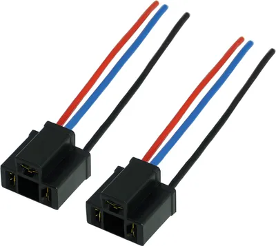 Produktbild von 2x H4 Stecker Fassung Sockel Lampenfassung Lampensockel Lampenstecker P43t mit Kabel