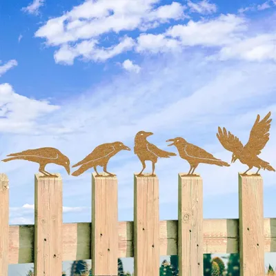 Produktbild von Rostiger Vogel-Gartenstecker – Dekorativer Metall-Gartendekor