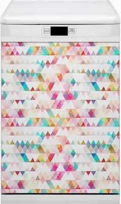 Produktbild von Küche Dekorative Magnete  Magnet Folie für Geschirrspüler 45x80 cm   - Regenbogengeometrie