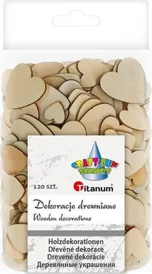 Image de Drewniane serca 120 szt Titanum
