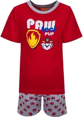 Produktbild von PAW Patrol Shorty - Pyjama-Set Schlafanzug - rot - Gr. 98 - 128 116 (6 Jahre)