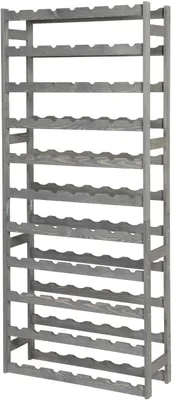 Immagine prodotto di STOLMAK Portabottiglie in Legno per 77 Bottiglie 72,5x166x25 cm Grigio Caffale Vino Cantinetta Porta Bottiglie da Terra