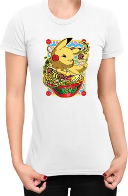 Zdjęcie produktu dla Koszulka Damska Japan Manga Anime Comics Pokemon 041, Lady M / Biały