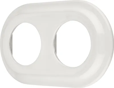 Zdjęcie produktu dla Porcelanowa ramka retro 2-krotna I PR1 biała