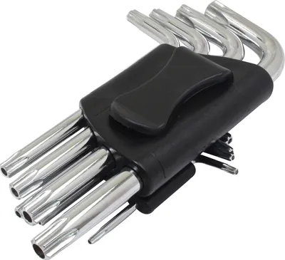 Immagine prodotto di Set chiavi a Esagono Torx ,T10-T50 con foro, forma L, serie di chiavi ad angolo lunghe, 9 pezzi Asta Poland