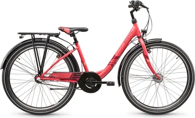 Produktbild von 26 Zoll Kinderfahrrad, 3-Gang Nexus, Rücktritt (N3), Mädchenfahrrad, S’COOL chiX, ab 10 Jahre, 140–160 cm, Koralle/Dunkelrot