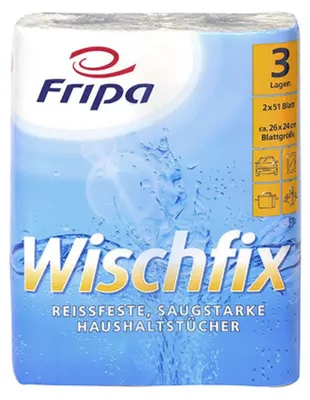 Image de Fripa 3012011 Essuie-tout Wischfix, 3 plis, blanc brillant