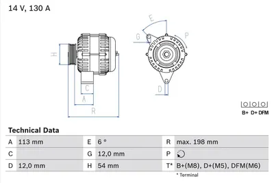 Produktbild von BOSCH 0 986 049 000 Generator x