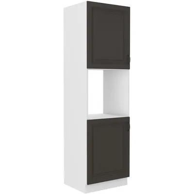 Obrázek produktu pro Kuchyňská skříň na vestavnou troubu SOPHIA - šířka 60 cm, tmavě šedá / bílá