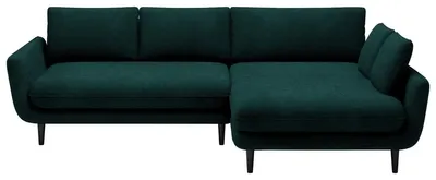 Produktbild von DOMO-HOME Ecksofa mit Schlaffunktion SOLANO – Elegantes Skandinavisches Ecksofa 260x167cm| Bettkasten und Holzbeinen für Komfort und Stil | Hochwertigen Materialien | Farbe grün | Rechts