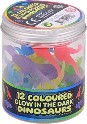 Image de Figurines Dino colorées phosphorescentes, 12pcs.