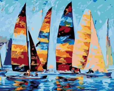 Produktbild von Diamondi - Diamond painting - SEGELBOOT AUF MEER, 40X50 cm, ohne Keilrahmen
