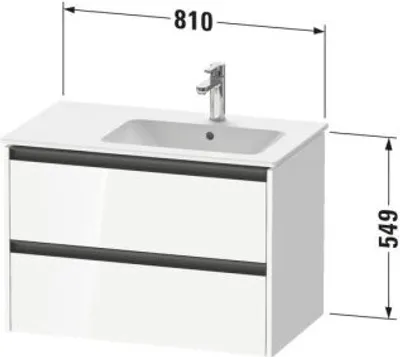 Produktbild von Duravit K25268055550000 Ketho2 WTU WH 810x480x549 Ei