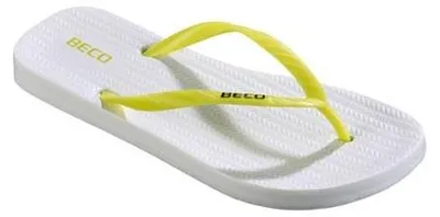 Produktbild von Beco Damen Flip-Flops Sunshine | Weiß/Gelb