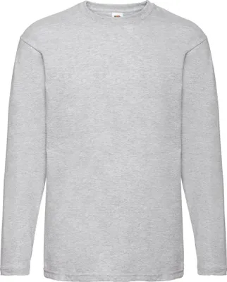 Image de Fruit of the Loom - T-shirt manches longues "Valueweight" pour homme RW9718 (S) (Gris chiné)