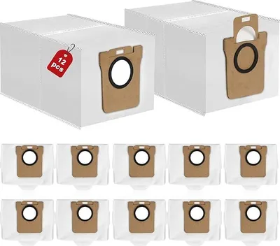 Produktbild von 12 Stück Staubbeutel Kompatibel mit Xiaomi X10+ / Xiaomi X20+ / Dreame L10s Ultra/Dreame L10 Ultra / L20 Ultra Saugroboter, 2,5L Große Kapazität Staubsaugerbeutel Ersatzteile Zubehörset