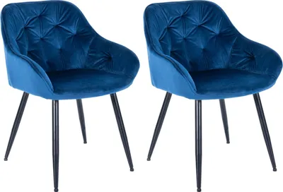 Produktbild von 2er Set Esszimmerstühle HLO-CP13  blau