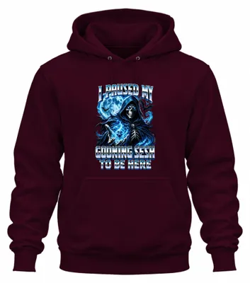 Produktbild von I Paused My Gooning Sesh To Be Here Statement Sarkasmus Hoodie Kapuzenpullover, Burgundy, M