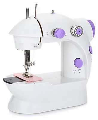 Produktbild von Elektrische Nähmaschine Tragbar Mini-Nähmaschine 2 Geschwindigkeit Mini und Reisenähmaschine Nähen Maschine Doppelgewinde Foot Pedal Fusspedal Retoo
