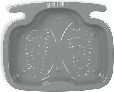 Produktbild von 29080 - Fußbad (grau, 56x46x9cm) Leiter Wanne Fußwanne Leiterwanne