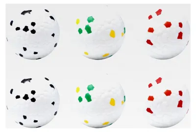 Produktbild von 6 Stück Hundeball Unzerstörbar 5 cm Interaktives Hundespielzeug für Hunde