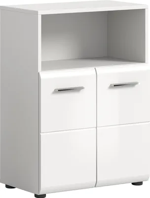 Produktbild von Ice Badschrank 2 Türen 1 Fach weiß Hochglanz.