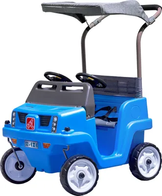 Produktbild von Step2 Side-By-Side Push Around SUV Kinderauto / Rutscher für zwei Kinder | Spielzeug Auto mit Schiebestange in Blau | Kinderfahrzeug / Rutscherauto