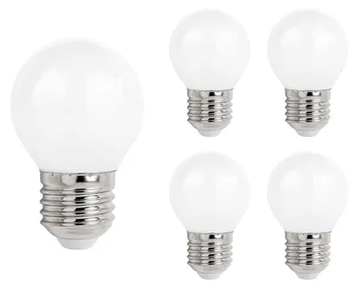 Produktbild von Spectrum E27 LED Kugellampe 5,5W 610lm 2700K Warmweiß 230V 45mm 5 Stück