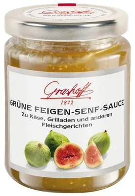 Zdjęcie produktu dla Grashoff Sos musztardowy z zieloną figą do serów i dań mięsnych 200ml