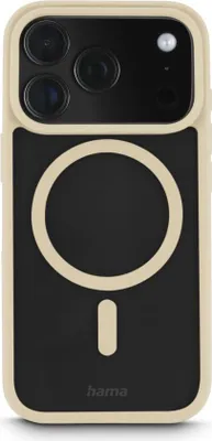 Produktbild von HAMA Handyhülle "Frame Protect" f iPhone 17 Pro, magnetisch, durchsichtig, Beige (00232406)