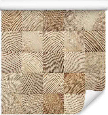 Produktbild von 10m VLIES TAPETE Rolle Mosaik Holz Holzoptik Geometrie XXL