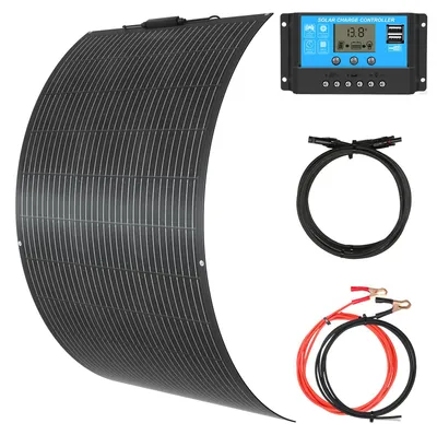 100 W Solarmodul-Set, flexibel, 12 V, mit Laderegler 10 A