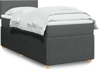 Produktbild von Boxspringbett mit Matratze Dunkelgrau 100x200 cm Stoff, Klassische Betten 2024 Neu DesignMöbel