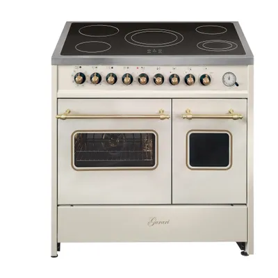 Produktbild von GURARI Elektro Standherd GCH E 912 DF Cr r Glaskeramik Herd 90 cm Creme Range Cooker Elektro Doppelbackofen