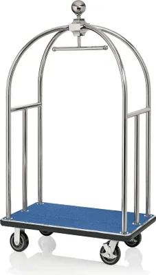 Immagine prodotto di Carrello portabagagli, 112 x 61 x 186 cm, argento/blu