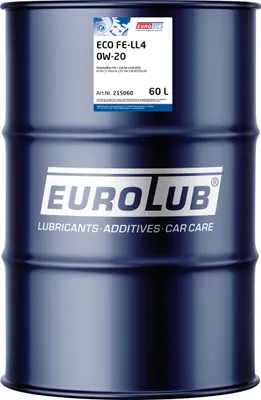 Produktbild von EUROLUB ECO FE-LL4 für 0W-20 60 Liter Motoröl Motorenöl C20 508 00 509 00 Öl