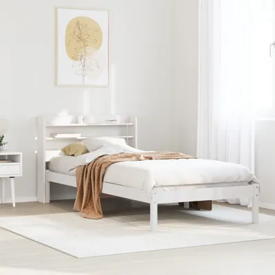 Produktbild von Maison Exclusive - Massivholzbett ohne Matratze Weiß 90x200 cm Kiefernholz