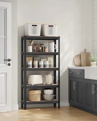 Produktbild von SONGMICS Standregal, Bücherregal, Lagerregal, 5 Ablagen, Küchenregal, Regal, 30 x 75 x 150 cm, bis 650 kg belastbar, verstellbare Ablagen, Industrie-Design GLR030B11
