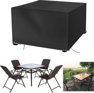 Produktbild von Famanu Terrassentischhülle 125 x 125 x 74 cm - Robustes 420D Oxford-Gewebe