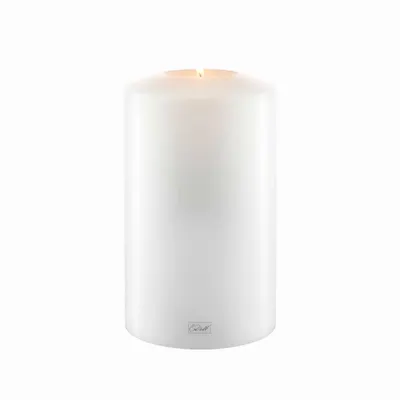 Produktbild von Qult Farluce Classic - Durchm. 12cm |  Teelichthalter in Kerzenform | Dauerkerze | Kunststoffkerze in Kerzenoptik | Teelichtkerze mit Teelichteinsatz | inkl. Teelicht