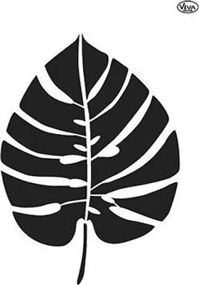 Image de Pochoir universel A4 Monstera feuille grande
