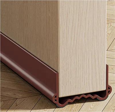 Produktbild von Dichtungsstreifen für Türen 100 cm, Selbstklebend, Doppelter Dichtungsring, Schallschutz, Braun, Breite