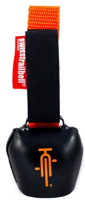 Produktbild von swisstrailbell® "Mexico Edition" Deep Black: OrangeBike, orangenes Band, Fahrradklingel
