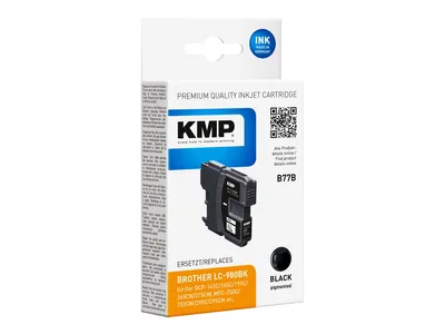 Produktbild von KMP B77B Tintenpatrone schwarz kompatibel mit Brother LC-980 BK