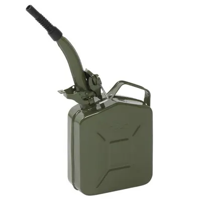 Produktbild von FCH Reservekanister aus Metall 5L, 2 Stück, Benzintank, Kraftstofftank, Reservetank für Benzin und Diesel, Armeegrün
