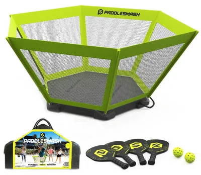 Produktbild von Pickleball Roundnet Spiel Outdoor-Spiel - Set für 2 bis 4 Spieler - Netz und 4 Paddles - Für Garten und Strand
